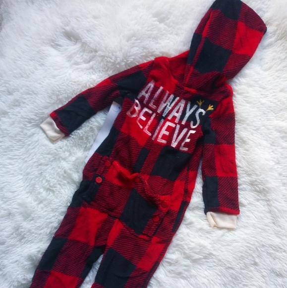 🎯🎯SALE🎯🎯 NWT Red Buffalo Plaid Flannel Toddler Pajamas Sz 3T - Picture 3 of 4